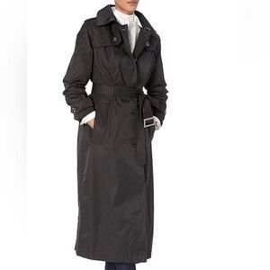London Fog blackTrench Coat with Belt